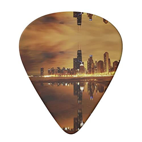Chicago City Lot de 6 médiators pour guitare acoustique, guitare électrique, basse, ukulélé – fins, moyens et épais - Les Beatles, Paul McCartney, John Lennon, RIngo Starr, George Harrison Chicago City Lot de 6 médiators pour guitare acoustique, guitare électrique, basse, ukulélé - fins, moyens et épais – Image 4