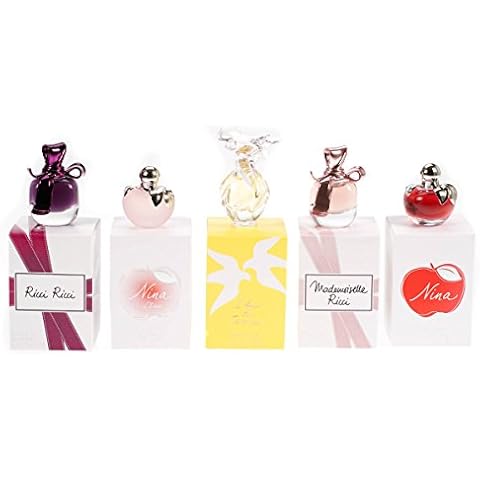 Nina Ricci Air Mail Femme Miniature Gift Set 5 x 0.1oz (4ml) - Ricci Ricci EDP + Nina L'eau EDT + Ma Cover