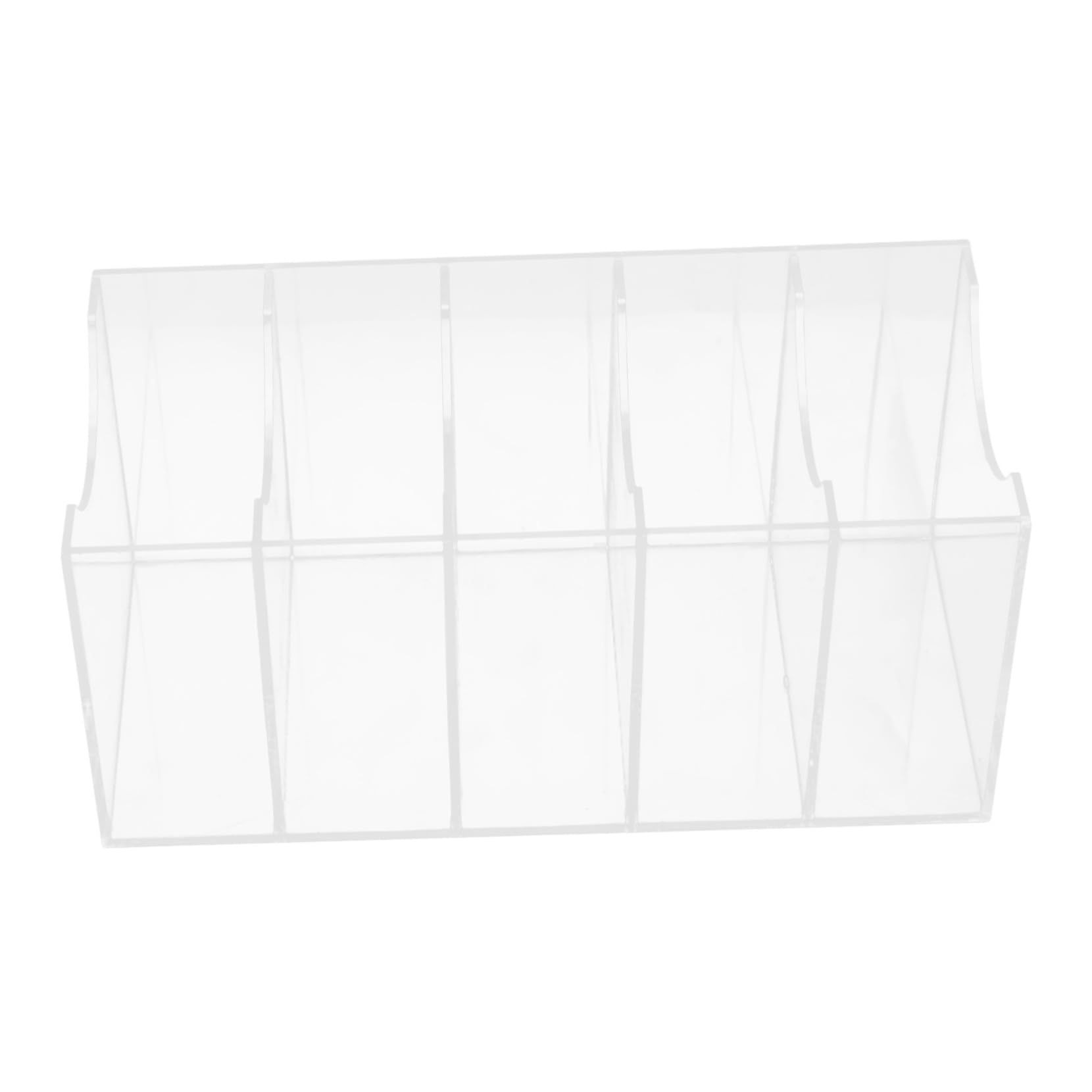 Cabilock Modern Belt Storage Organizer 5 Compartment Acrylic Rack for Ties Belts Accessories