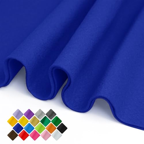 Image of 36 inch Wide Soft Felt Fabric by the Yard, 1.6mm Thick Durable & Flexible Craft Felt for Sewing, DIY Arts, Crafts and Decorations (Royal Blue, 2 /3Y)