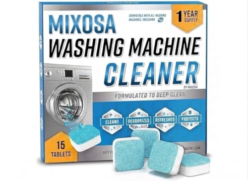 Washing Machine Cleaner Descaler 15Pack - Deep Cleaning Tablets For HE Front Loader & Top Load Washer, Clean Inside Drum And Laundry Tub Seal (Washing Machine Cleaner Tablets - 15Pack)