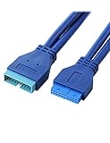 UCEC USB 3.0 Motherboard 20 Pin Male to Female Extension Cable 50cm