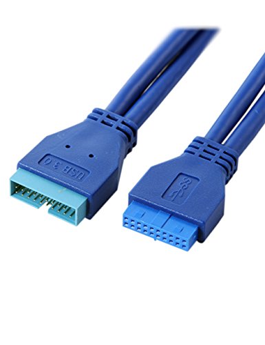 UCEC USB 3.0 Motherboard 20 Pin Male to Female Extension Cable 50cm