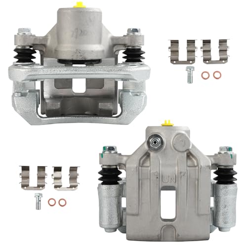 Image of SCITOO 19-B3427 19-B3426 Rear Left & Right Disc Brake Calipers w /Bracket Fit For Kia For Rondo 2007-2008, Single Piston