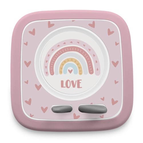 yabaduu Schutzfolie kompatibel mit Toniebox 2 passgenaue Folie mit Motiv Zubehör selbstklebendes Schutzcover mit Design Kratzschutz für Kinder Spielzeug Y015 (33 Regenbogen Ohne Wunschname)