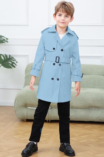 Image of Cromoncent Kids Rain Jacket, Raincoats Lightweight Waterproof Trench Coat for Boys Girls