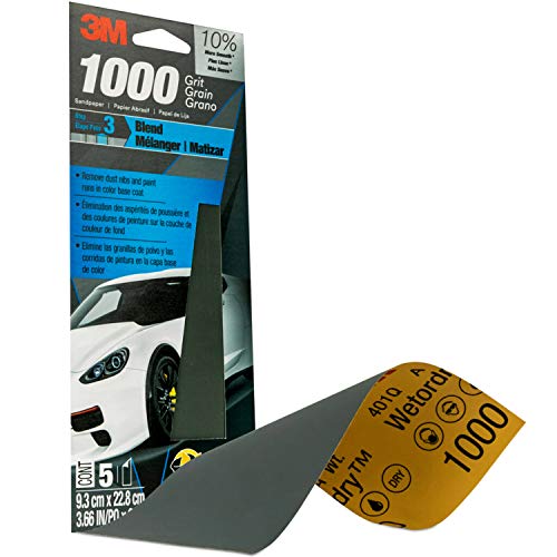 Image of 3M Wetordry Sandpaper, 03001, 1000 Grit, 3 2 /3 in x 9 in