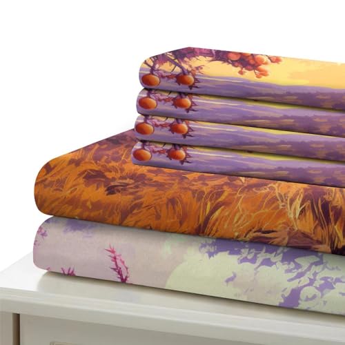 Housse de couette microfibre Pommier 3D | Parure chic botanique King - 6