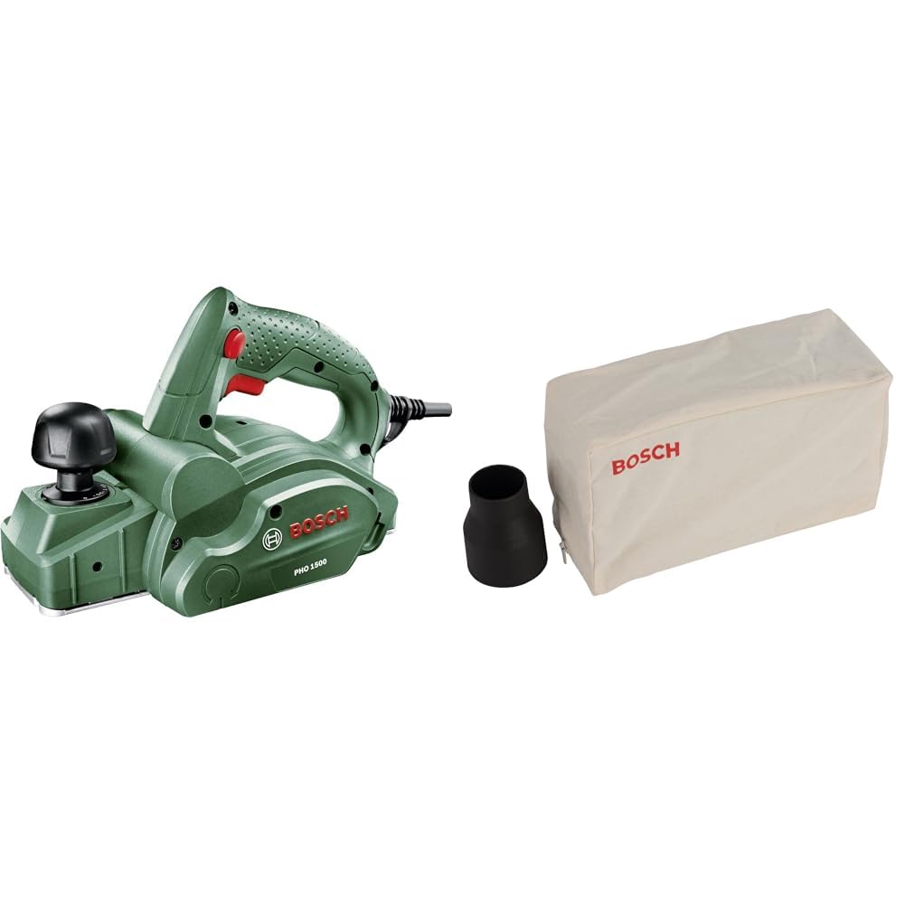 Bosch PHO 1500, rabot filaire, fer réversible carbure, sac à poussières inclus