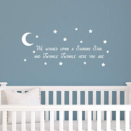 Vinilo Decorativo de Pared Texto Estrella Blanca 11x25 in miniatura 1