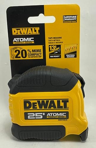 DEWALT Atomic Compact Series 25 ft. Tape Measure (DWHT38125S)
