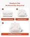 VEVOR Bean Bag Chair, 3 feet Bean Bag Chair with Soft Armrests and Storage Pocket, 25D Memory Foam Filled with Soft Teddy Velvet Cover, Bean Bag for Bedroom or Playroom, White