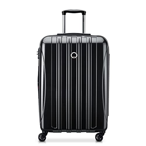 DELSEY-PARIS-Helium-Aero-Hardside-Expandable-Luggage-with-Spinner-Wheels-Checked-Luggage-Black-Checked-Medium-25-Inch