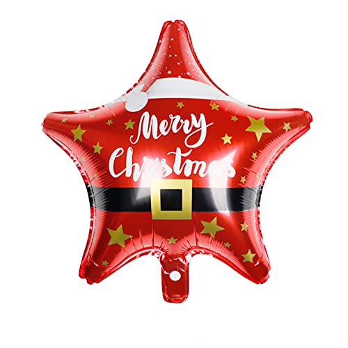 TUANTUAN 10 Pcs Colorful Balloons Aluminum Foil Mylar Balloons,Christmas Balloons Snowflake Balloons Round Balloons Star Shape Balloons for Party Christmas Decor.