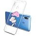 Oihxse Compatible pour Silicone Samsung Galaxy A21 Coque Crystal Transparente TPU Ultra Fine Souple Housse avec Motif [Elephant Lapin] Anti-Rayures Protection Etui (A5)