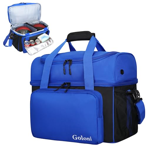 Goloni Borsa da bowling per 2 palle da bowling con supporto per palline, adatta per scarpe da bowling fino alla taglia 46 e accessori
