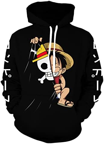 IOAJAM Men And Women Fashion 3D Printing Anime Hoodie Unisex Pullovers Sweatshirt Sports Tops HZ01-XX-Large