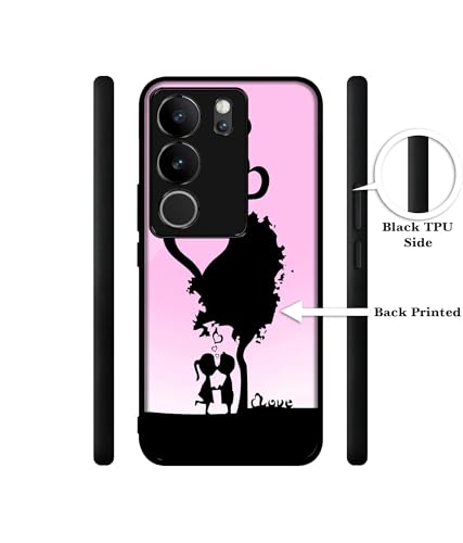 Image of Sweet Love Design Premium 2D Printed Metal Back Case Cover for Vivo V29 5G / V29 Pro 5G, Multicolour