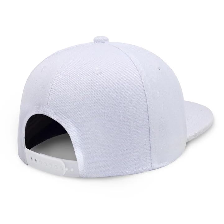Gorra Snapback Flatbill para Hombre y Mujer Blanca miniatura 3