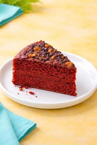 Image of MOM'S BAKERY Red Velvet Cake 250g | Eggless | Vegan, Soft & Moist Tea Cake | Made with Premium T45 Flour | Fresh Home Baked | No Egg, Vegetarian | Freshly Baked Bakery Style Dessert | Perfect for Tea Time & Snacking | Rich Red Colour