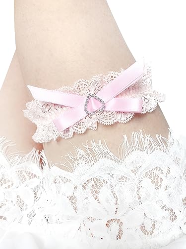 Image of Blue Garters for Bride Wedding Garter Set for Bride Bridal Garter Leg Thigh Blue
