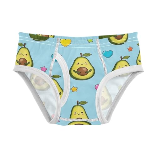 CHIFIGNO Boys' Briefs Cute Cartoon Avocado Blue Toddler Boys Underwear Soft Cotton Briefs Underwear