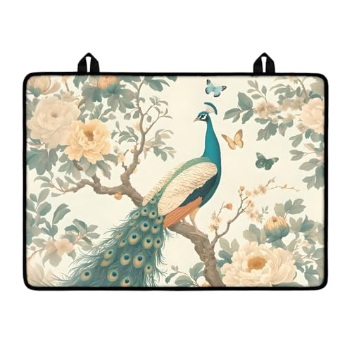 Image of Peacock Electric Stove Top Covers, Thickened Premium Silicone Stove Mat for Glass Top Stove, Waterproof Oven Range Top Cover, Extra Large Dish Drying Mat