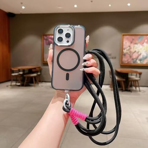 Étui de chargement sans fil magnétique Shining Shadow noir pour iPhone 12 Pro