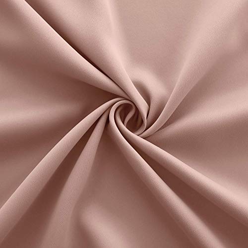 Image of Blush Pink Curtains 63 Inch Length for Bedroom 2 Panels Set Blackout Drapes Boho Grommet Thermal Light Blocking Darkening Pastel Pretty Curtains for Living Room Window Girls Nursery Teen,63 in Long