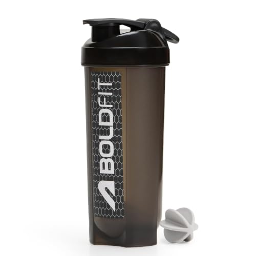 Image of Boldfit Gym Typhoon Shaker Bottle 100% Leakproof Guarantee Sipper Bottle Ideal For Proteins, Pre-Workout And BCAAS, BPA Free Material - Classic Black 700ml