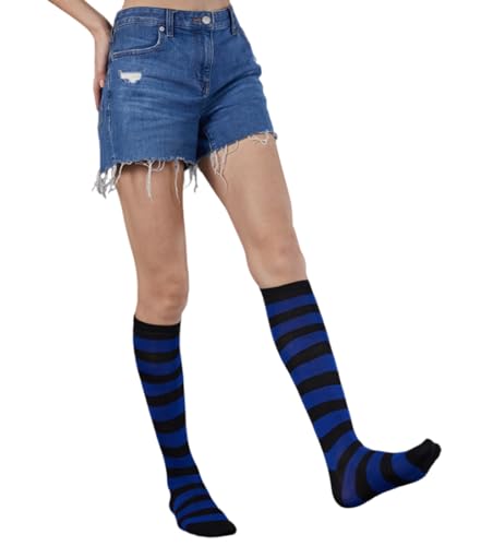 Image of Striped Knee High Socks for Women Outdoor Sport Athletic Stripe Casual Tube Socks