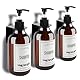 Gugxiom 3PCS 500ml Shampoo-Spender für die Wandmontage, Seifenspender ohne Bohrer für die Dusche, Shampoo- und Conditioner-Spender mit wasserfesten Etiketten, für das Badezimmer zu Hause