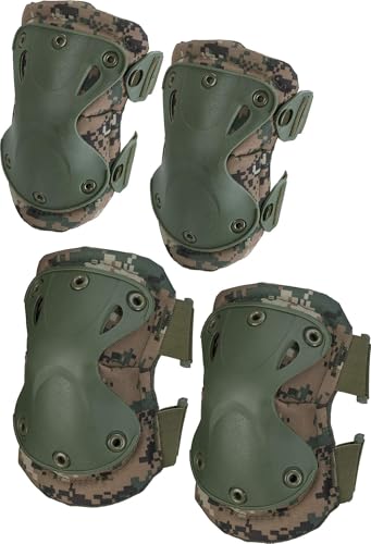 Genouillères tactiques coudières airsoft paintball à sangle réglable