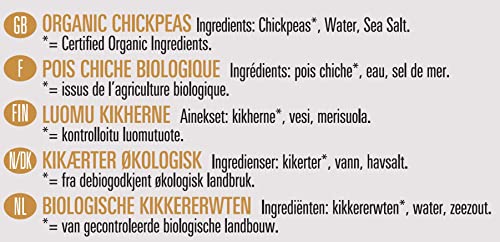 Biona Organic Chick Peas in Water 350g - No Added Sugar, with Organic Sea Salt - Ideal for Homemade Houmous, Dahls & Stews - Vegan Protein - Non GMO (Pack of 4)