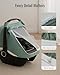 Blissful Diary Baby Car Seat Cover, Extra Large Mesh Window, Breathable Muslin Cotton, Infant Windproof Canopy, Must-Have Baby Gift - Roman Green