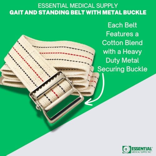 Essential Medical Supply Gait Belt with Metal Buckle, 72 Inch