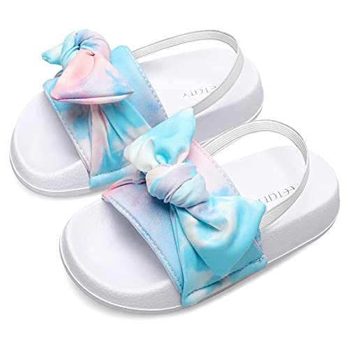 FEETCITY Beach/Pool Slides Sandals Girls Lightweight Toddler Slippers Slip on Water Shoes 7.5 Toddler