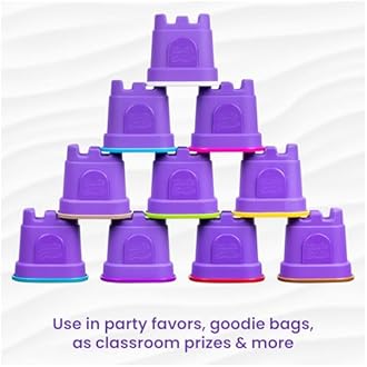 Kinetic Sand Castle Moulds with Sand Set of 10 for Creative Indoor Sand Play