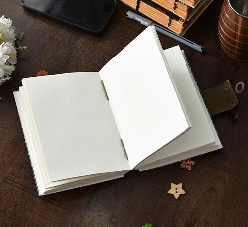 Image of Handmade Bob Marley Journal with Lock (5x7 Inches) | Recycled Paper Diary | Eco-Friendly Reggae Music Fan Notebook