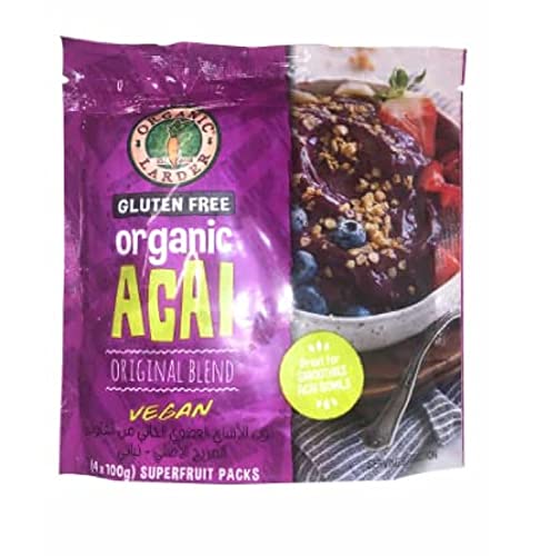 Organic Larder Acai Original Blend 4 x 100g, Gluten Free, Vegan