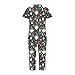 Christmas Pajama Sets for Women Fashion Printed Short Sleeve Tops Pants Pajamas Casual Comfort V Neck Sleepwear Suit