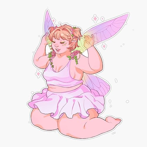 Pink Fairy Sticker Vinyl Waterproof Sticker Decal Car Laptop Wall Window Bumper Sticker 5"
