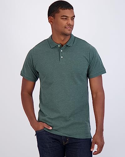 3 Pack: Men's Cotton Pique Men Quick Dry Fit Mens Polo Shirt Short Sleeve Button Collared Work Dress Tee Golf Tennis Clothing Active Wear Athletic Performance Casual Dri-Fit T Shirts - Set 9, Xl #TOP1