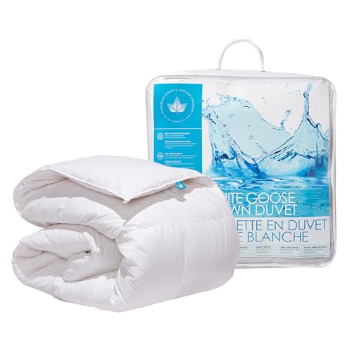 Canadian Down & Feather Co. - Winter Weight White Goose Down Duvet XL King Size - 260 TC Shell 100% Cotton - Filled in Canada