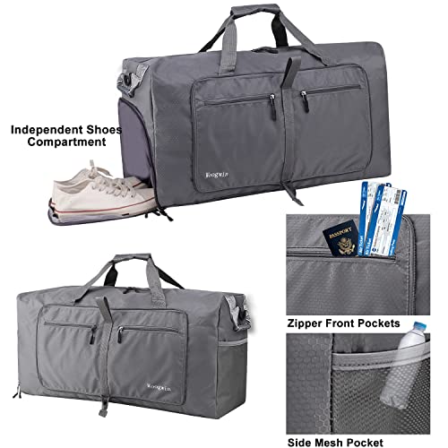 Image of Woogwin Travel Duffel Bag Large Foldable Waterproof Overnight Bag for Beach Swim Bags Pool Sports Gym