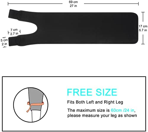 supregear Thigh Brace Support, Adjustable Thigh Compression Sleeve Neoprene Hamstring Quad Wrap Breathable Non-Slip Upper Leg Brace Leg Slimmer for Women Men Pulled Groin Muscle, Quadriceps, Black