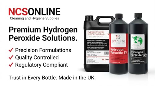 Hydrogen Peroxide 11.99% (12%) 1 Litre Food Grade, Pure And Unstabilised, Multi Purpose Cleaner And Disinfectant - 5