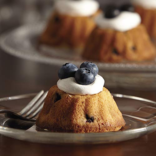 Wilton Non-Stick Mini Fluted Tube Pan, 12-Cavity, Steel, Multi-Cavity Mini Cake Pan, Black #TOP3