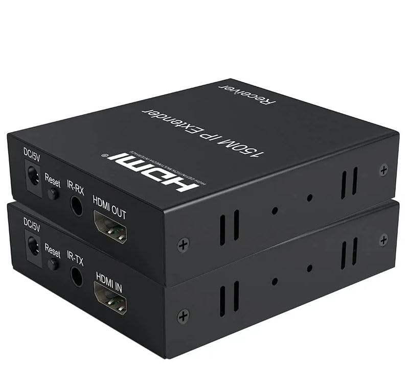 150m HDMI Extender over IP IR Cat5e/Cat6 by Rj45 HDMI H.264 Transmitter Receiver LAN Network Extensor Extender For HDTV DVD PS3 (RZ-150M-01)-image-45