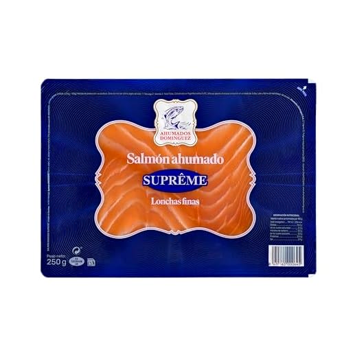 Ahumados Domínguez | Salmón Ahumado Noruego Natural Cortado en Lonchas Muy Finas | 250 g | Elaboración Artesana | Sin Piel, Sin Espinas | Refrigerado